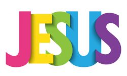 JESUS colorful vector typography banner