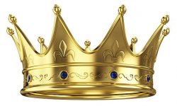 Gold crown isolated on white background